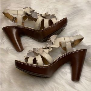 Born Platform Floral  Leather Sandals Size…